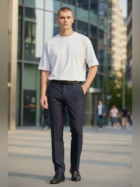 Axist Men's Dark Navy Dress Pants